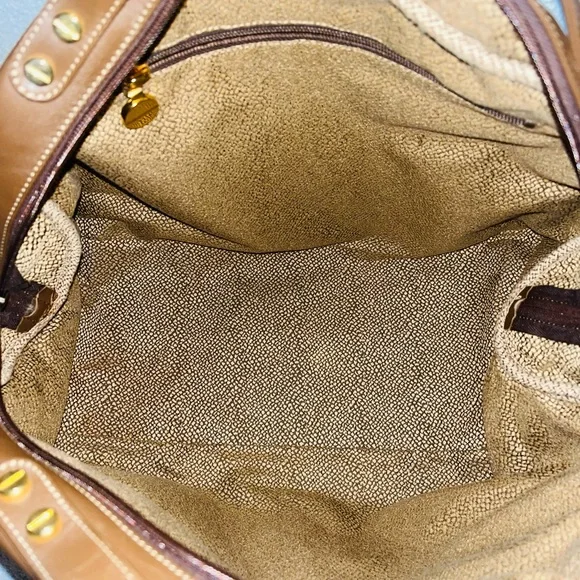 Borbonese Redwall Quail Suede Handbag - Picture 4 of 10